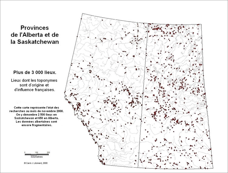 Lieux en Alberta et en Saskatchewan ou les toponymes sont d'orignies et d'influence françaises Lieux en Alberta et en Saskatchewan ou les toponymes sont d'orignies et d'influence françaises