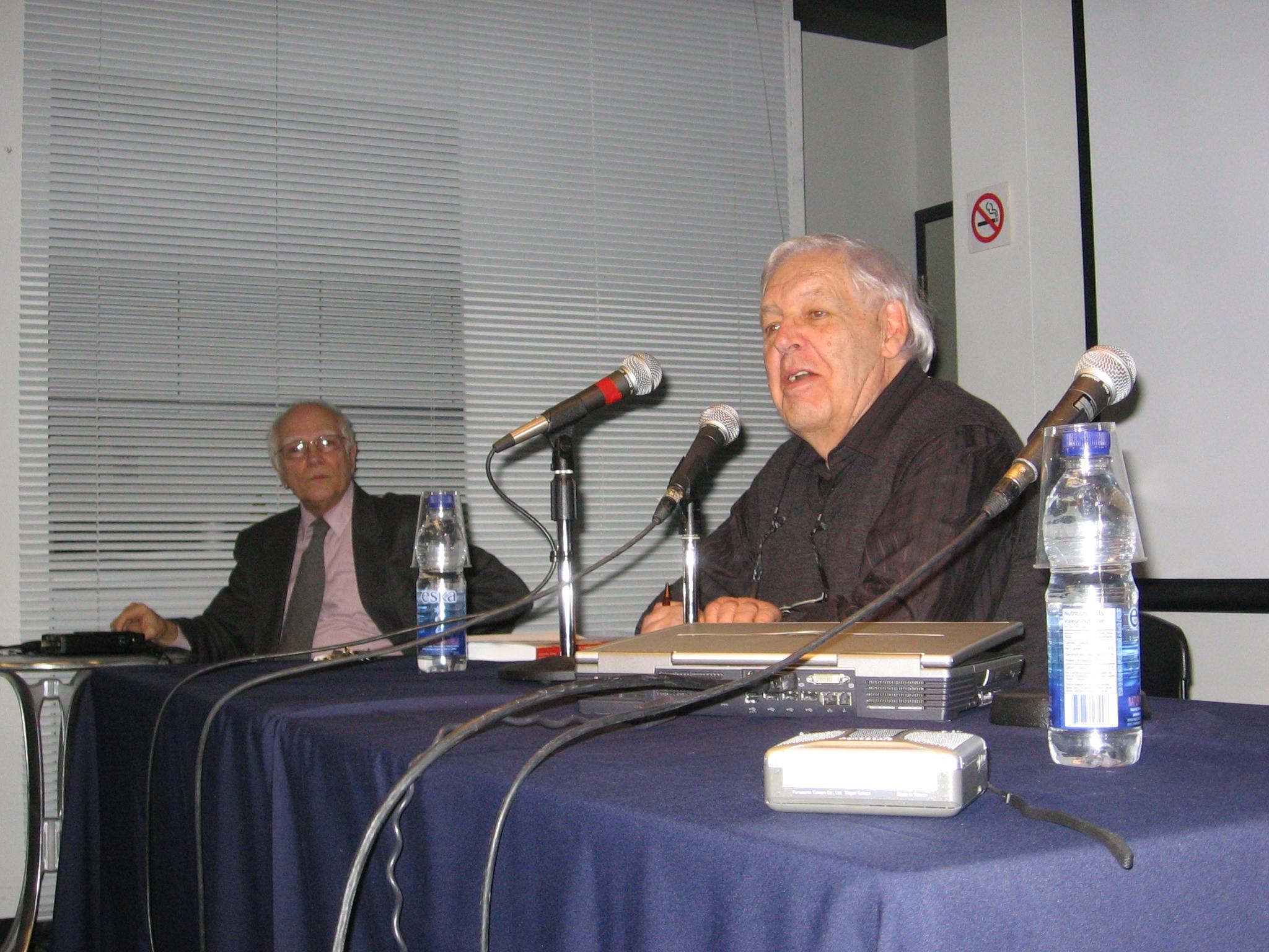 Jean-Charles Déziel, président de la Société historique de Montréal, Denis Vaugeois